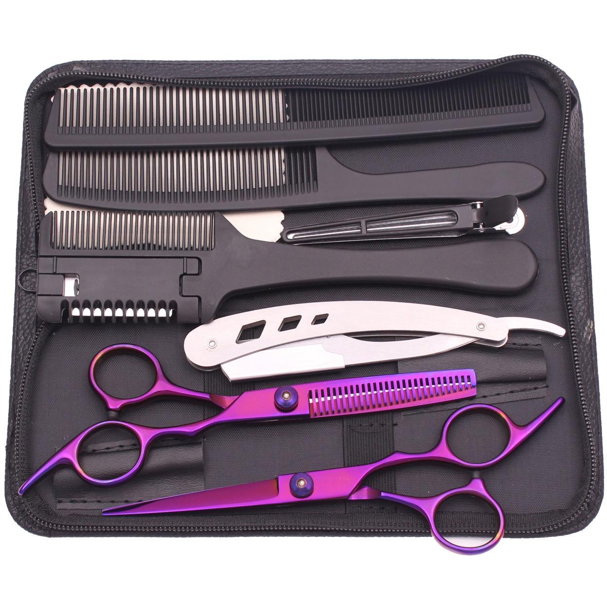 Hair Styling and Cutting Tool Set, Professional Hairdressing Scissors for Salon & Barber Shop, Heatless Styling Tools for Women & Men, Haircut Kits, Barber Equipment