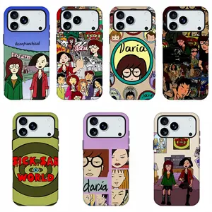 Daria Retro Grunge Alt Cartoon Graffiti Phone Case, 90s Nostalgic Y2K Aesthetic Fan Merch Phone Shell, Sick Sad World Trendy Printed Shockproof Protective Cover For iPhone11 12 13 14 15 16 17 pro max and Samsung Model,Perfect gift