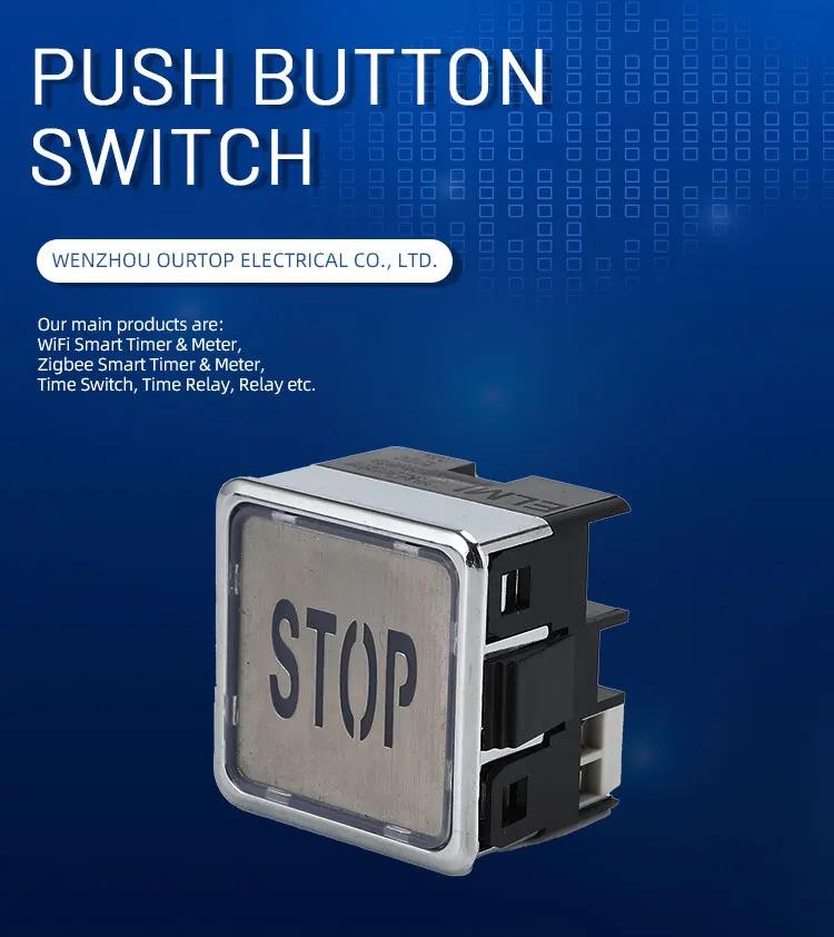 Elevator accessories white light button square Light touch button switch
