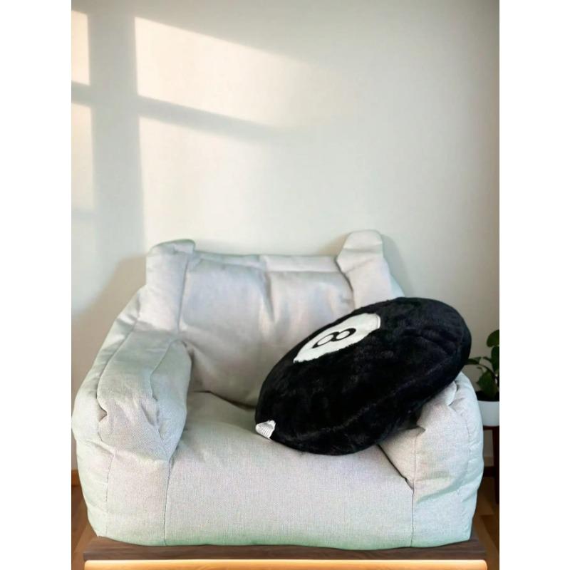43cm/16.93inch Black 8 Ball Billiard Plush Pillow Soft Cushion For Home Sofa Bed Decor, Ideal Holiday Birthday Gift  diamond painting   jasmine crochet  loc sprinkles  silly bandz solid wood dowel