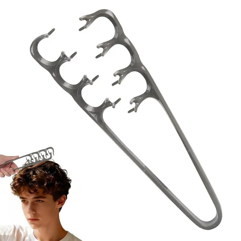 Texture Combs for Men and Women,Volumizing Wide & Fine Tooth Hair Styling Comb,Anti-Frizz Fluffy Hairbrush,Curly Hair Comb for Fluffy Volume,Suitable for All Hair Types (Grey)