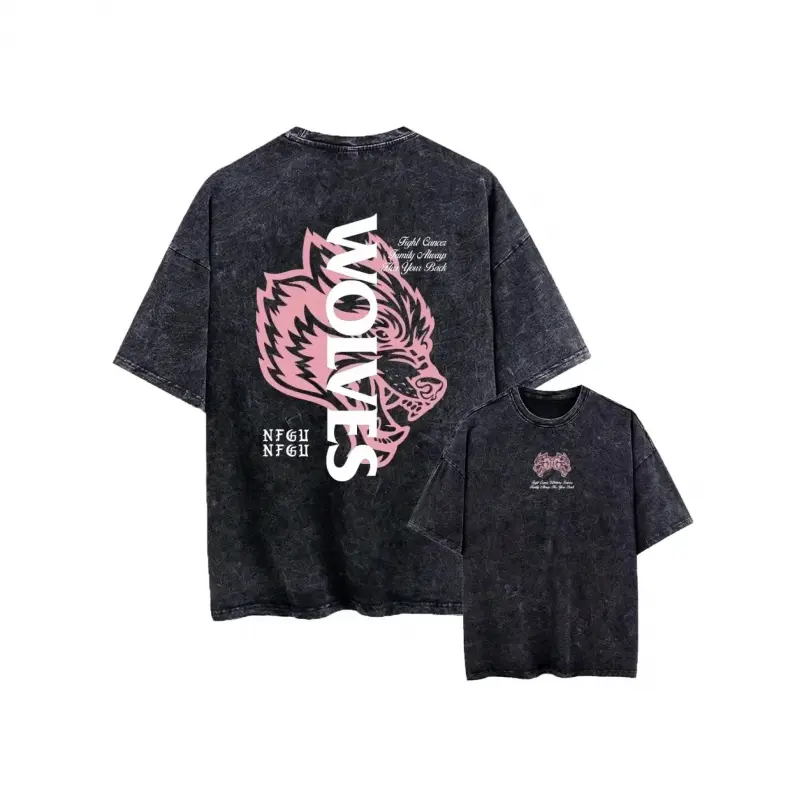 2026 Darc Wolf Print Vintage Washed Men's T-Shirt, Perfect For Fitness And Weight Training, Loose Summer Gym T-Shirt For Workouts. High-Quality Wax Printed Cotton Retro Fashion Brand T-Shirt