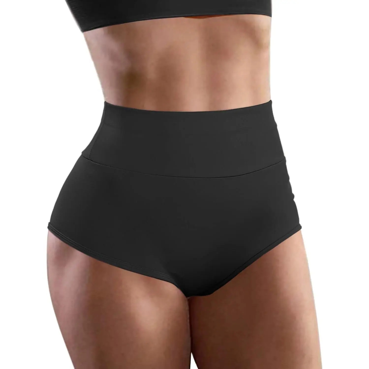 Women's High Waist 4-Way Stretch Yoga Booty Shorts - Female Sexy Hips Spandex Workout Hot Pants for Dance, Rave Outfits, Halloween, Dances, Women's Clothes, Pool, Butt Lift, High Rise, Concerts, Four-Way Stretch