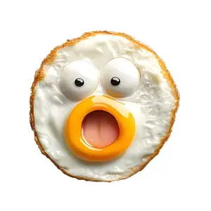 Egg-Shaped Magnetic Refrigerator Magnet, Soft Acrylic Creative Decoration, Unique Kitchen Accessory, Durable & Stylish Design