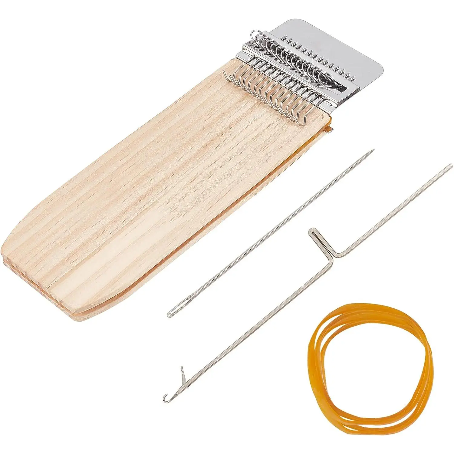 Knitting Looms, Mini Weaving Frame Loom Kit with Pin Rubber Findings for DIY Weaving Arts, Repair Clothes, Mending Jeans
