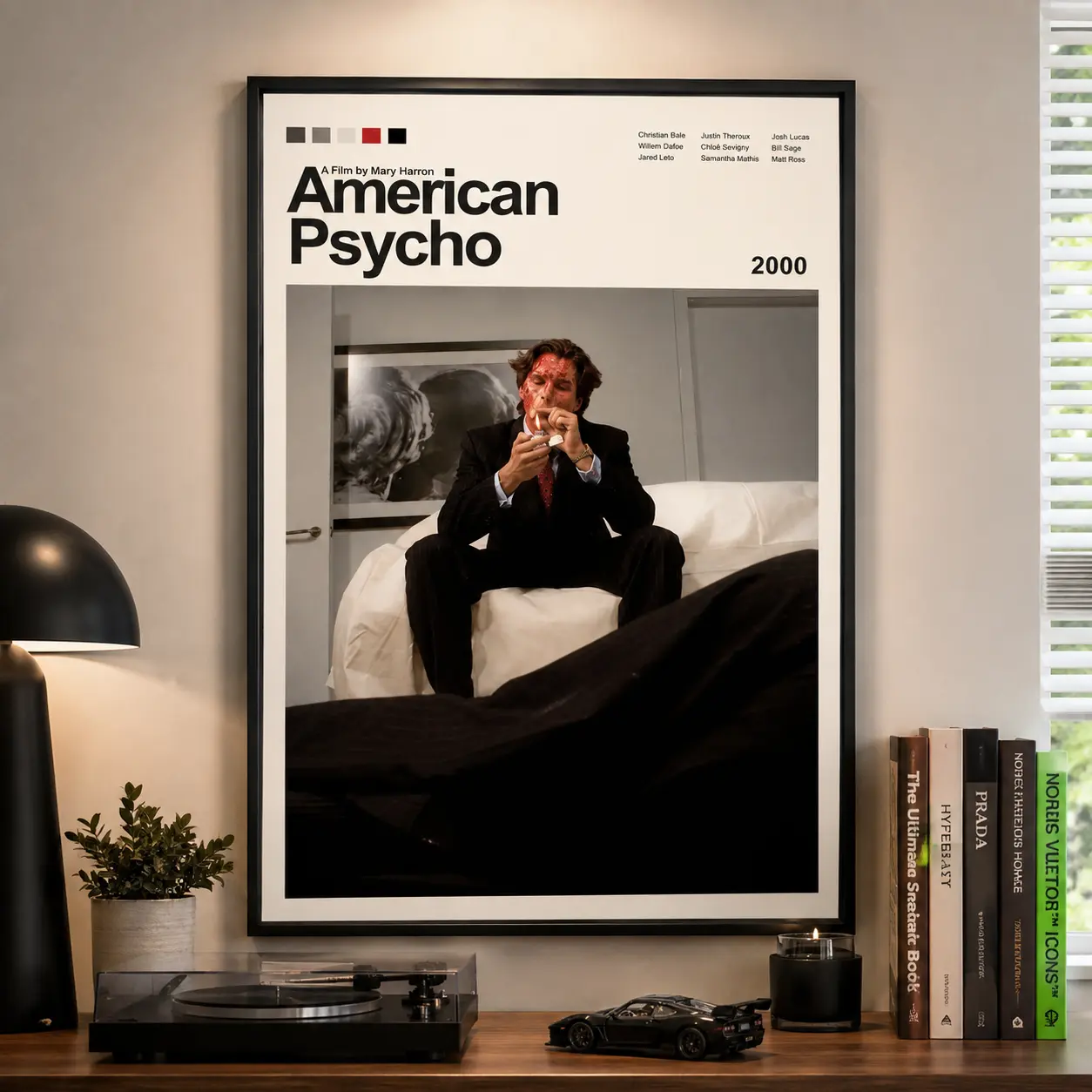 American Psycho Poster, American Psycho Print, Movie Poster, Film Poster, Movie Art, Minimalist Movie, Unframed Artistic Decor Decoration film art poster unframed canvas poster Horror film poster Themed movie poster minimalist print