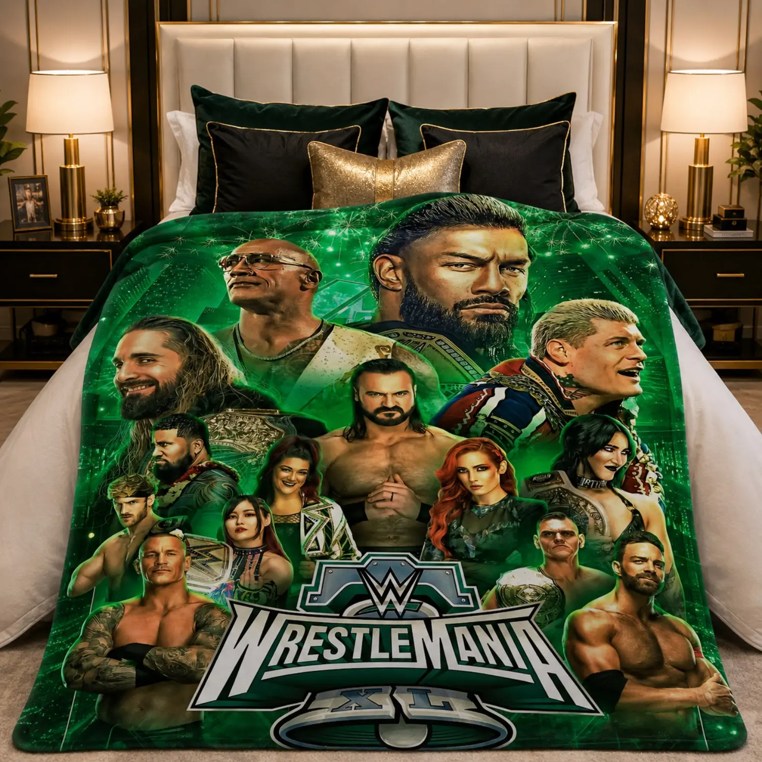 WWE Printed Flannel Throw Blanket - Ultra Soft, Breathable Warm, Anti-Shrink, Wrinkle-Resistant, Quick-Dry, Machine Washable - Birthday Gifts Blanket for Kids A-99, Breathable Warm Blanket