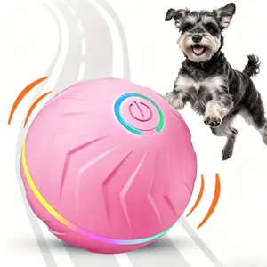 USB Rechargeable Automatic Rolling Pet Jump Ball, Smart Self Moving Interactive Chase Toy, Durable Boredom Relief Play Ball for Small Medium Dogs Kittens Indoor Entertainment