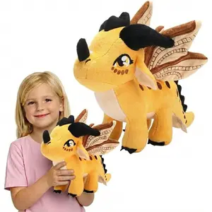 Wings of Fire Dragon Plh Toy - Fire Winged Dragon Plh Pillow - Rainwing Dragon Stuffed Animals - Cute Dragon Doll - Suitable Gifts for Children (Yellow)