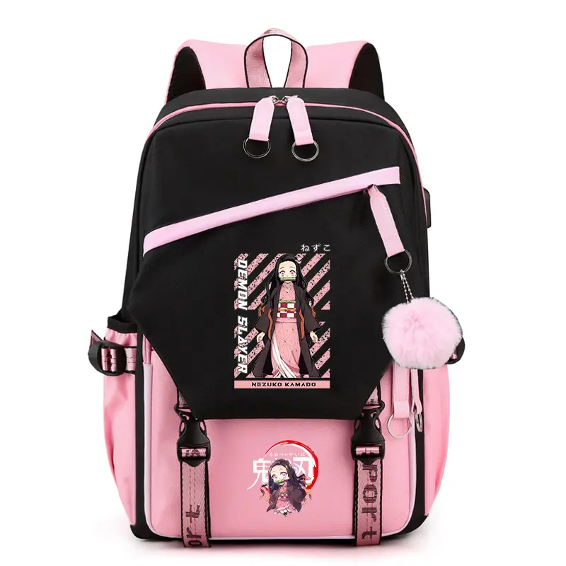 Demon Slayer: Kimetsu no Yaiba – Nezuko Kamado Stylish Anime-Style School Backpack (Model 1107-14) Gag Toys & Practical Jokes