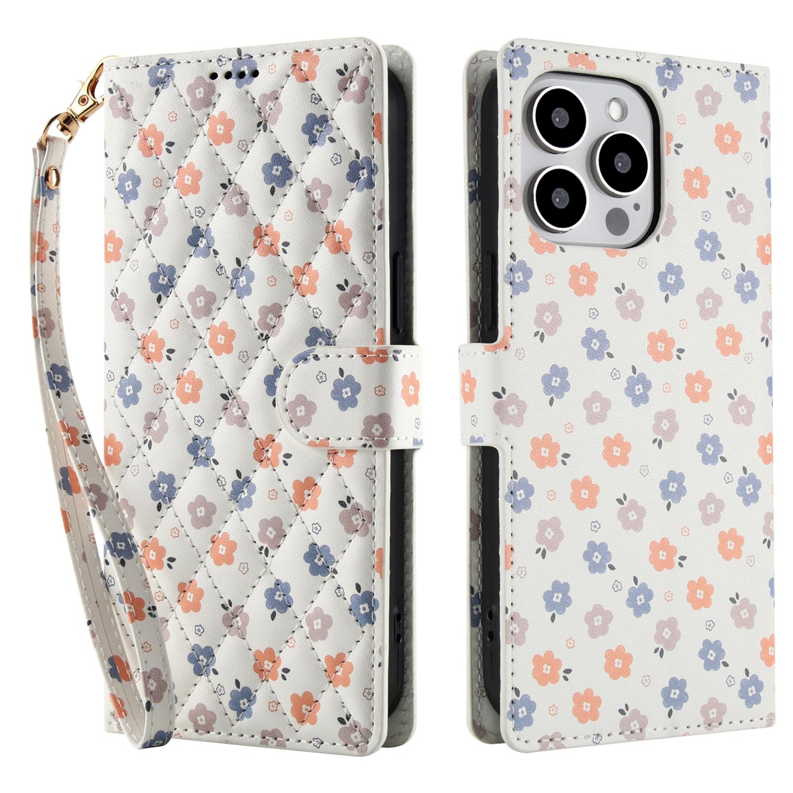 For Samsung S20 S20FE S20+ S20 Ultra S21 S22 S23 S24 S25 S26 Edge S26 Ultra , Fashion Flower Magnetic Leather Flip Folio Case with Card Holders Kickstand [Shockproof TPU Inner Shell] With Lanyard for Girl Women Lady