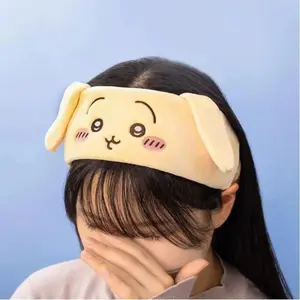 Chiikawa Cartoon Usagi Headband Girl Washes Face Hachiware Headband Cute Chiikawa Animation Student Washes Headwear Kawaii Gift