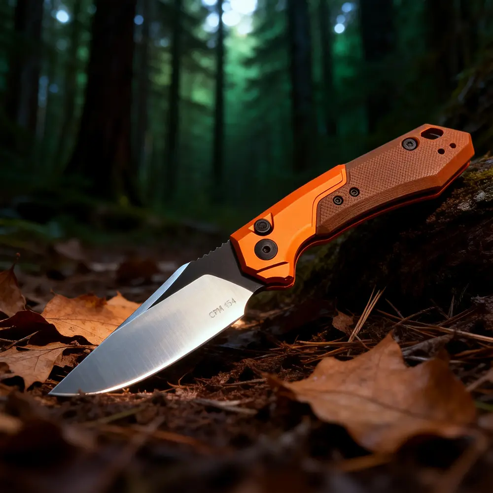 Outdoor Ready KS7851 Launch 19 CPM-154 Clip Point Aluminum G10 Handle EDC Knife for Fish Clean, Line Cut, Bait Prep, Camp Cook, Gear Strap, Pocket Clip, One-Hand Open, Flipper Action, Ambidextrous, Quick Flick