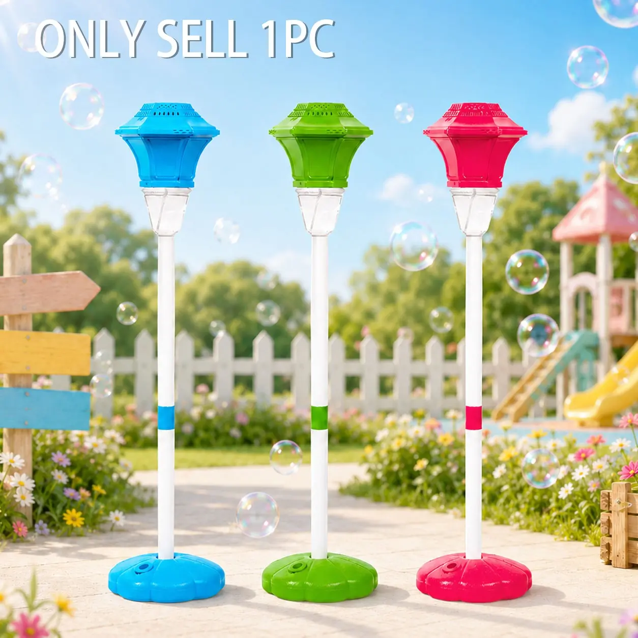 Automatic Bubble Machine, Outdoor Party Decor Toy, Electric Bubble Maker, Streetlight Design, No Handheld, No Bubble Solution Included