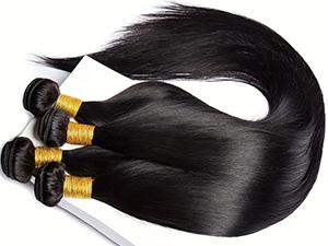 Straight Human Hair Bundles Hair Extensions 100g/PC Natural Hair Weaving Bundles 100% Unprocessed Remy Virgin Human Hair Weft Soft Bone Straight Sew In Hair Bundles Natural Black