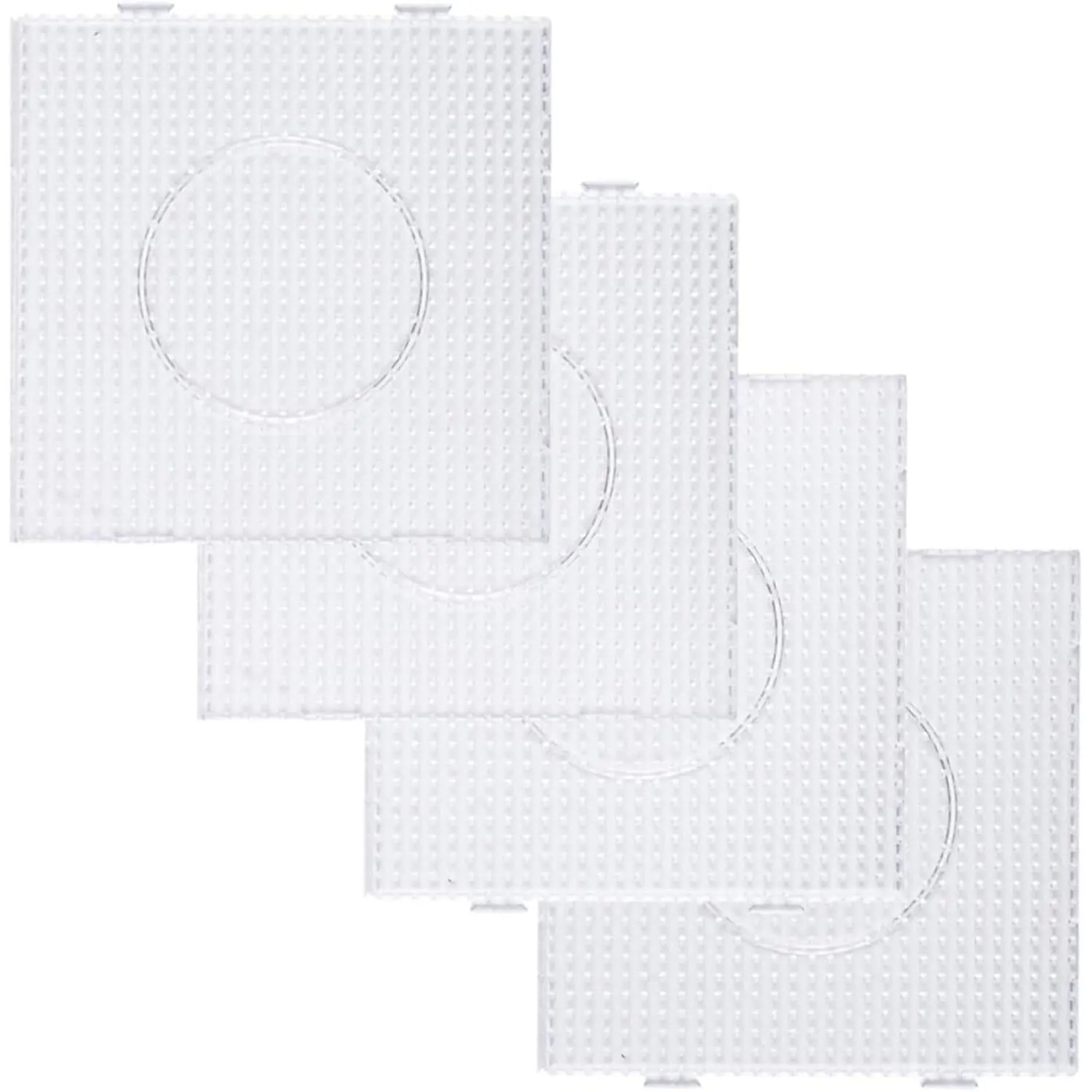 Fuse Beads Boards 5mm Large Clear Plastic Pegboards for Kids Craft Beads 4 PCS