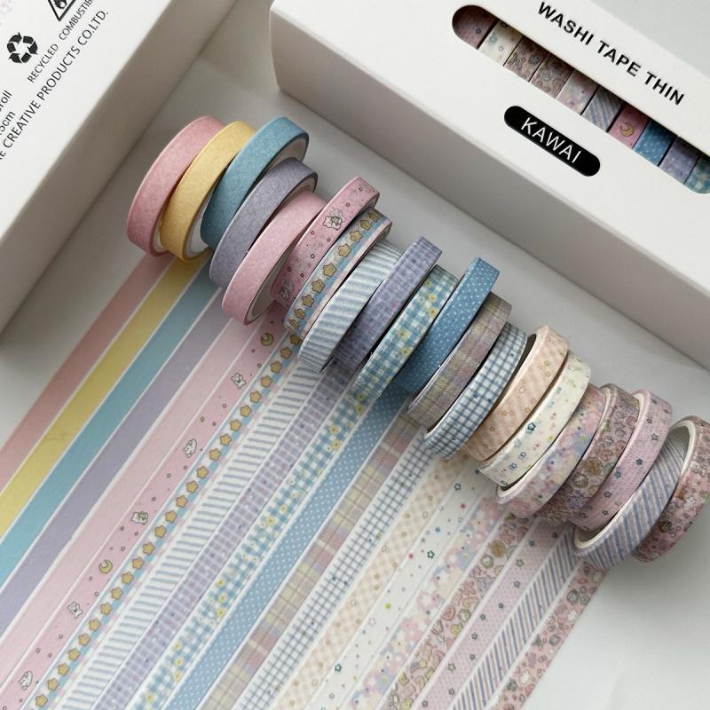 DIY Washi Tape Set, Crafting Kit, 20 Rolls/box Retro Washi Tape, Creative Decorative Tape for Scrapbooking, Scrapbooking Ephemera, Scrapbooking Tool, Journaling, Gift Wrapping