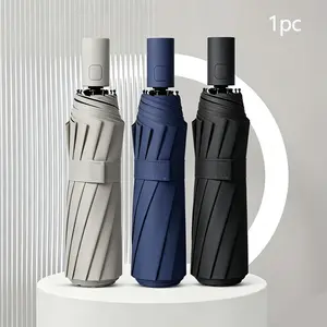 Compact Auto Open & Close Windproof Umbrella, Sturdy 8 Steel Frame, Ergonomic Handle, Dual Purpose Sunshade Rain Umbrella, Outdoor Gift
