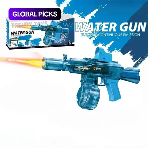 Electric Continuous Water Gun, Automatic High-Speed Water Toy with Light Effects, Outdoor Beach Pool Party Toy for Adults and Kids, Water Blaster, Automatic Water Blasts