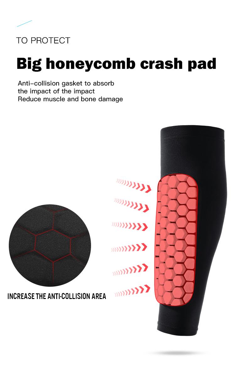 Football Shin Guard Socks Sleeves with Foam,Calf Compression Sleeve Honeycomb Pads,Sports Legging & Soccer Equipment