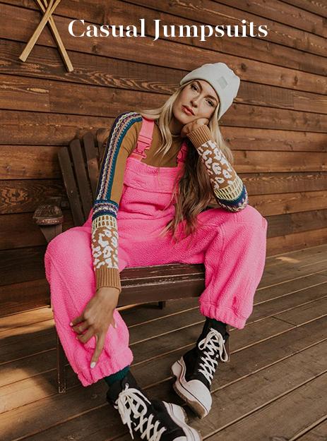 PiePieBuy Women's Warm Overalls Fleece Loose Winter Jumpsuit with Pockets Casual