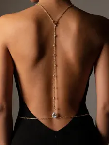 Elegant Water Drop Chain Back Strap for Women, Perfect for Any Occasion, Stylish and Sexy Design, One Piece Set, Chic Body Jewelry