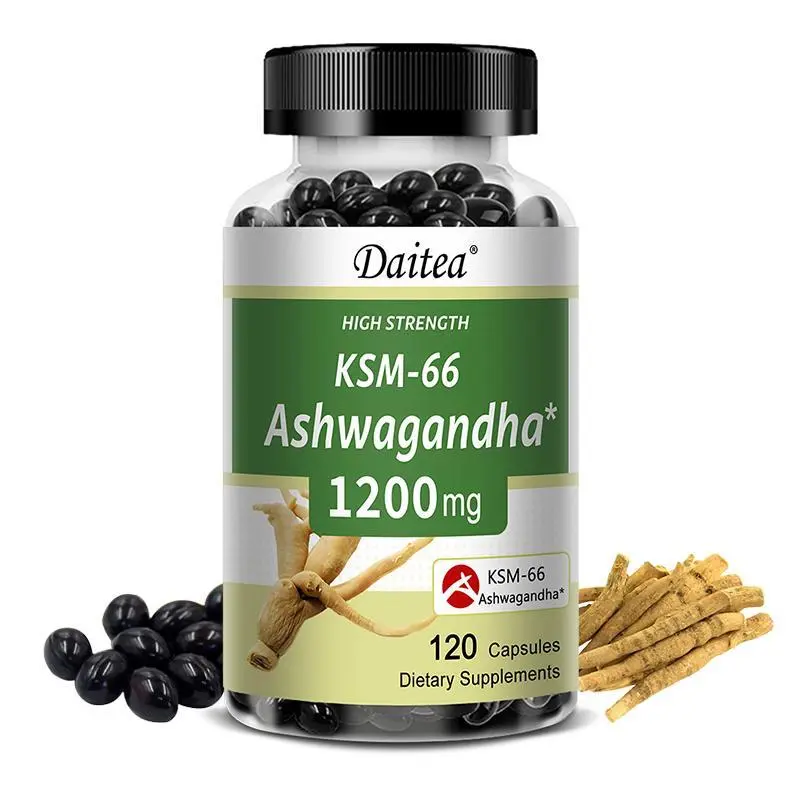 Daitea Ashwagandha Supplement, Supports Energy, Stamina, Vitality, Immunity, Sleep, and Mood, 120 Capsules