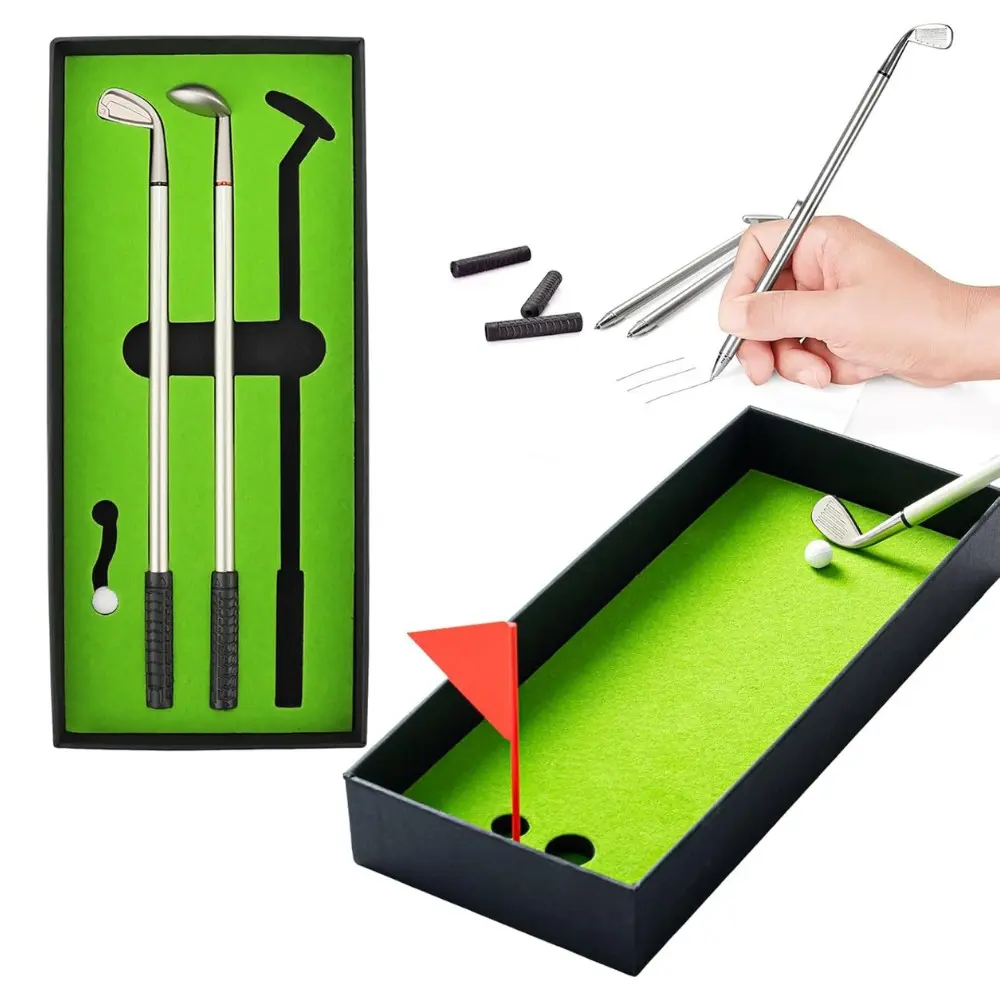 Golf Ball Pen Desktop Game, Fun Gift for Golfers, Colleagues, Bosses, Perfect Present for Office Humor, Unique Desk Accessory