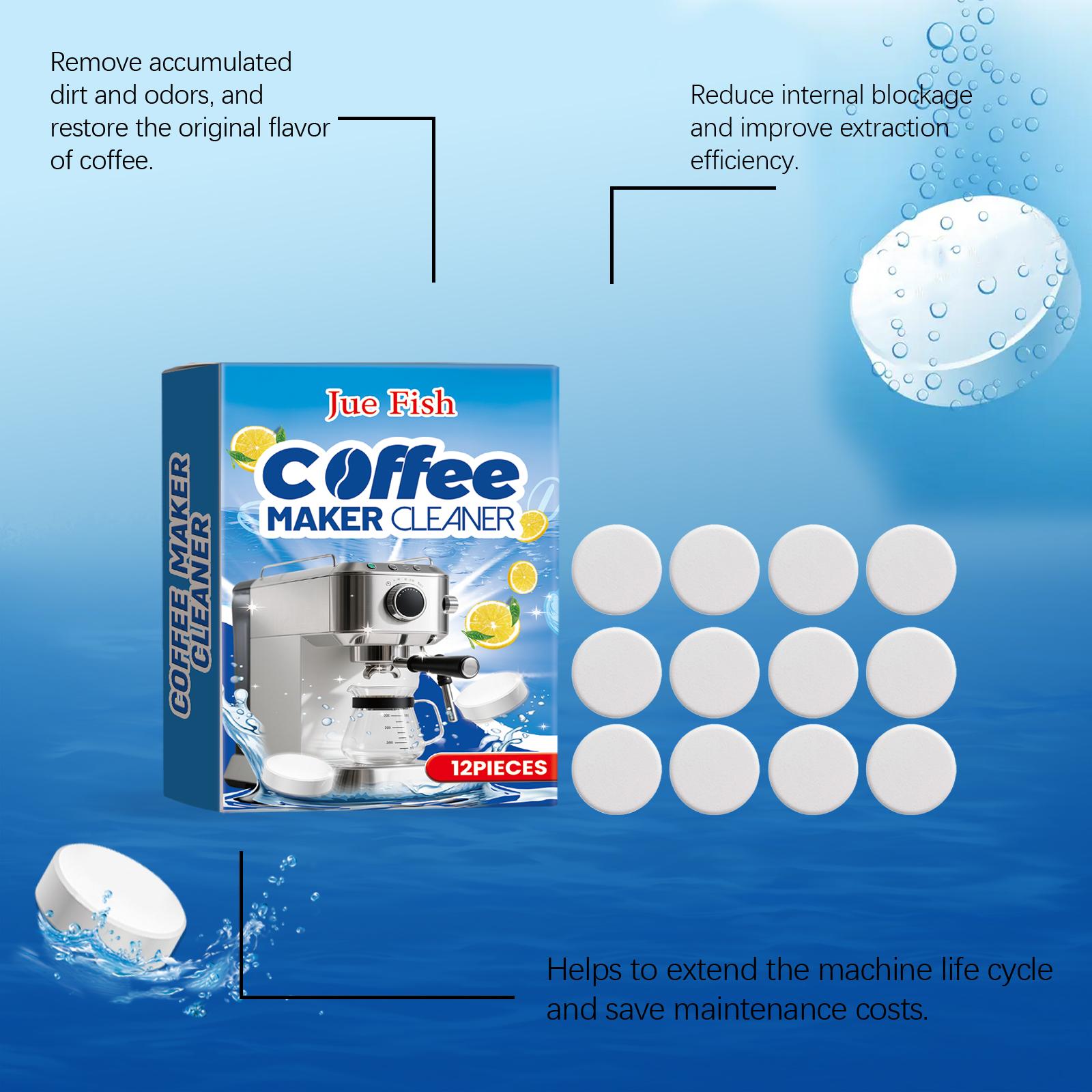 Jue Fish Coffee Machine Cleaning Tablets, Coffee Machine Stain And Scale Removal Filter Screen Cleaning, Household Universal Cleaning Tablets