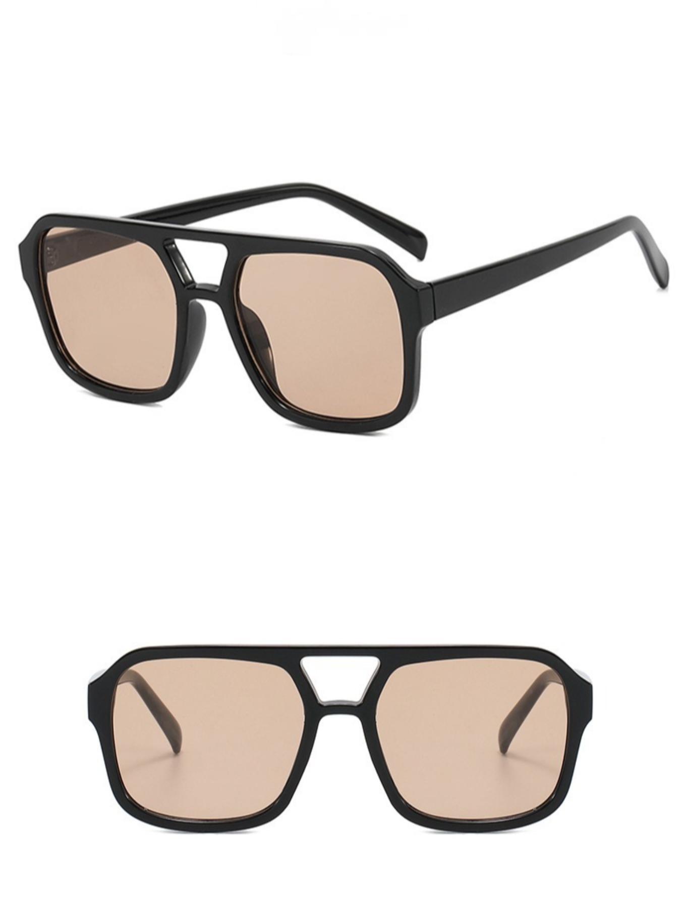 Geometric Frame Glasses, Trendy Casual Glasses for Everyday Use, Fashion Accessories for Outdoor Activities, Trendy Beach Eyewear, Trendy Shades