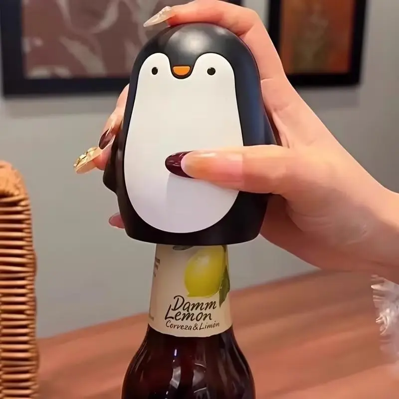 Portable Fun Beer Opener, Automatic Magnetic Bottle Cap Opener, Suitable for Most Beer and Drink Closures, Ideal for Home Bar, Camping, Parties