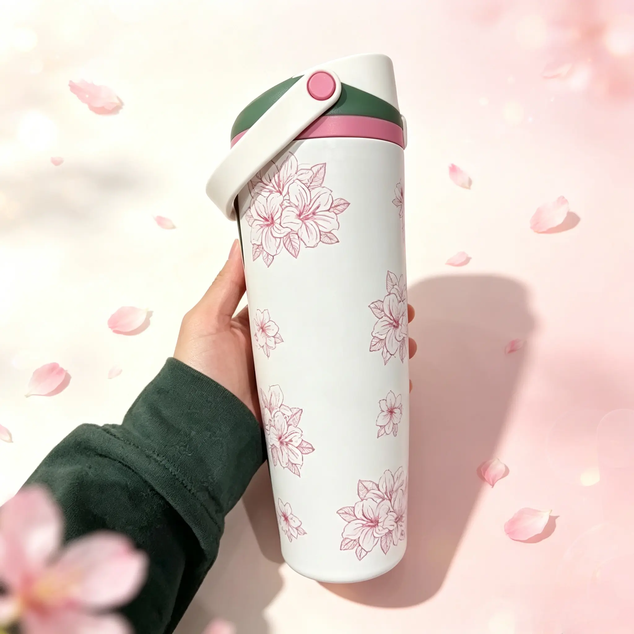 Limited 2026 Masters Golf 30oz Leakproof Tumbler - Cute Pink Strawberry Water Bottle, Stylish Daily Cup, Ideal Gift for Him/Her (Spring SS2)