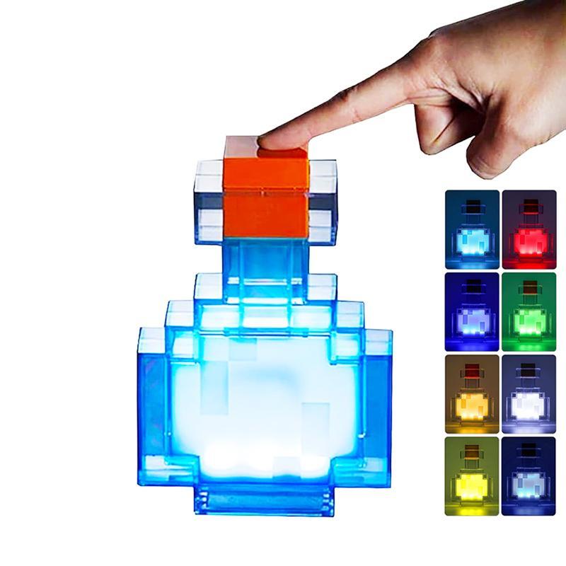 Potion Bottle Design LED Table Lamp, 8 Light Color Changing Night Light, Neon Accent Lights, Novelty Neon Lighting for Bedroom, Desk, Living Room, Game Gift, Gifts for Girl