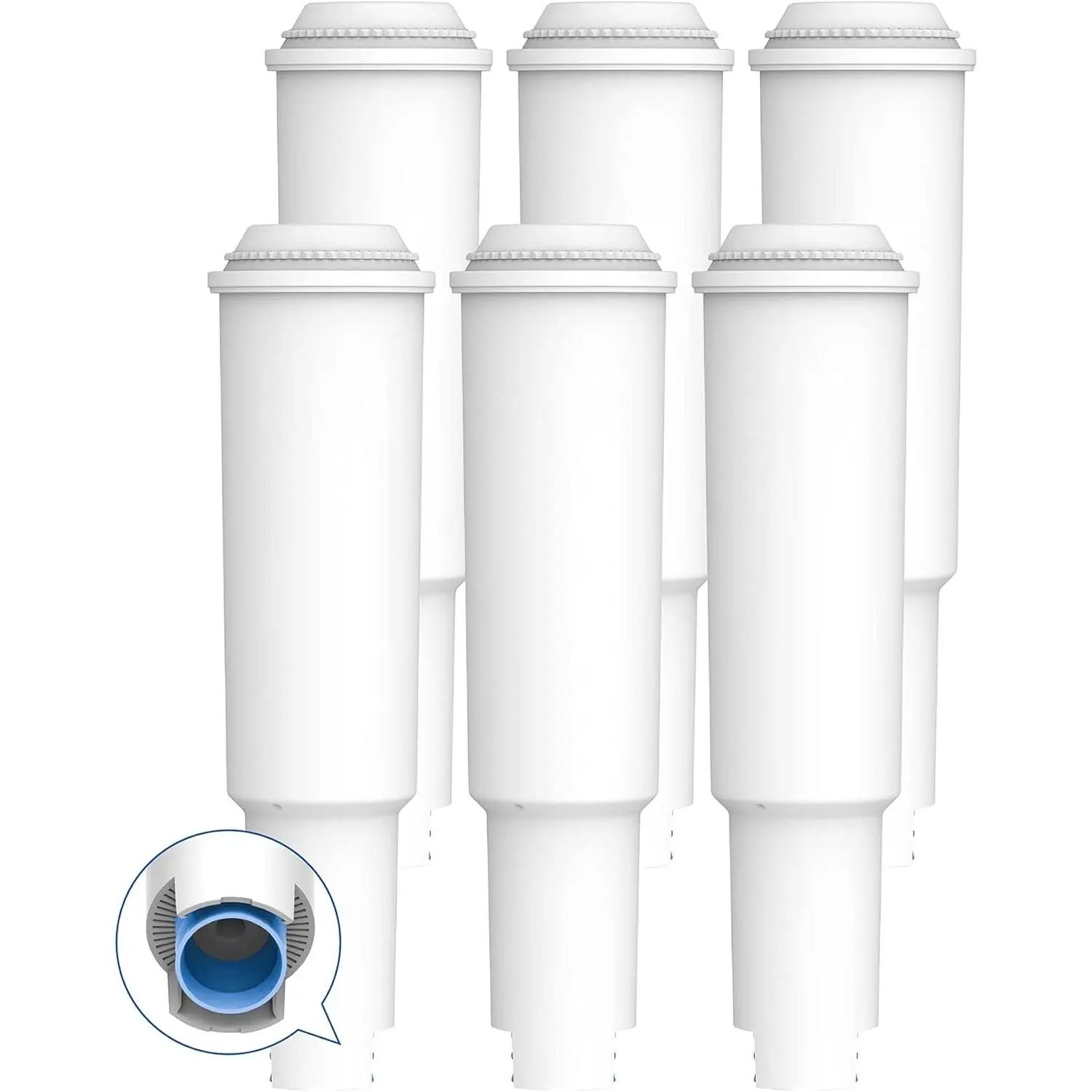 04C Coffee Water Filter, Replacement for Jura Filter, 68739, 64553, Jura Clearyl White Filter Cartridge, TÜV SÜD Certified, 6 Pack