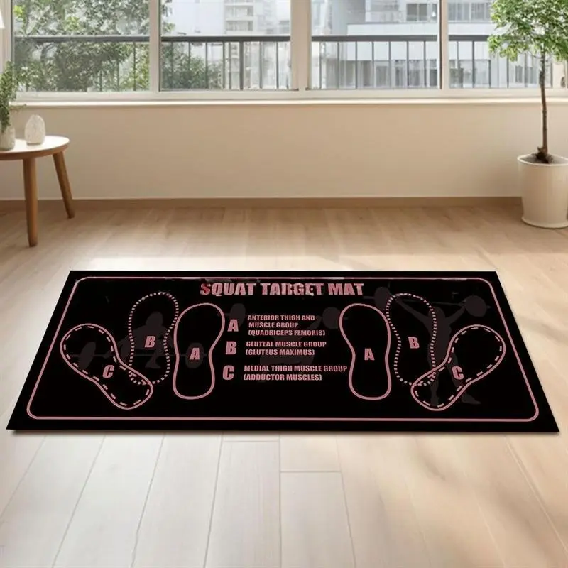 Squat mat, sports fitness yoga mat, Pilates exercise mat, suitable for men and women squat, leg, abdominal training mat, for home and gym Yoga Equipment Reversible Mats Floor Mat