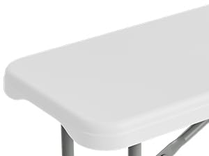 6-Foot Plastic Folding Bench – Portable Indoor/Outdoor Seating for Picnics, Parties, Camping, and Dining; Ideal for Gardens, Soccer Games, and Various Recreational Events – Features a Smooth HDPE Surface (Set of 2; White or Black; 6-Foot)