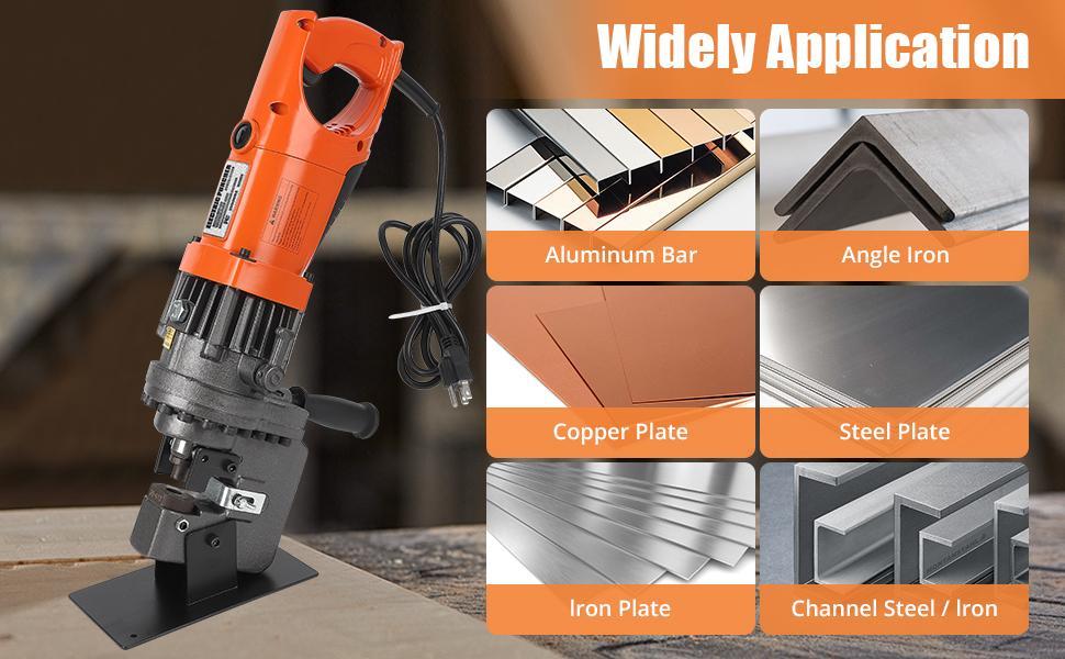 Electric Hydraulic Hole Punch for Metal Φ1/4"-4/5", 1200W 110V Hole Puncher Machine Constuction Tools, Hole Punching with Carbon Brush 5 Dies for Steel Iron Aluminum Plate, Copper Electric Hydraulic Hole Punch for Metal Φ1/4"-4/5", 1200W 110V Hole Puncher Machine Constuction Tools, Hole Punching with Carbon Brush 5 Dies for Steel Iron Aluminum Plate, Copper