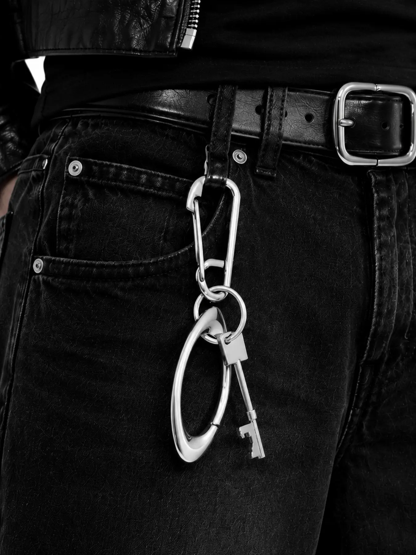 EDC Carabiner Keychain with Bottle Opener Key Hook, Heavy Duty Alloy Keychain Clip for Keys, Belt Loop, Backpack & Everyday Carry Accessories, Heavy Duty Key Ring
