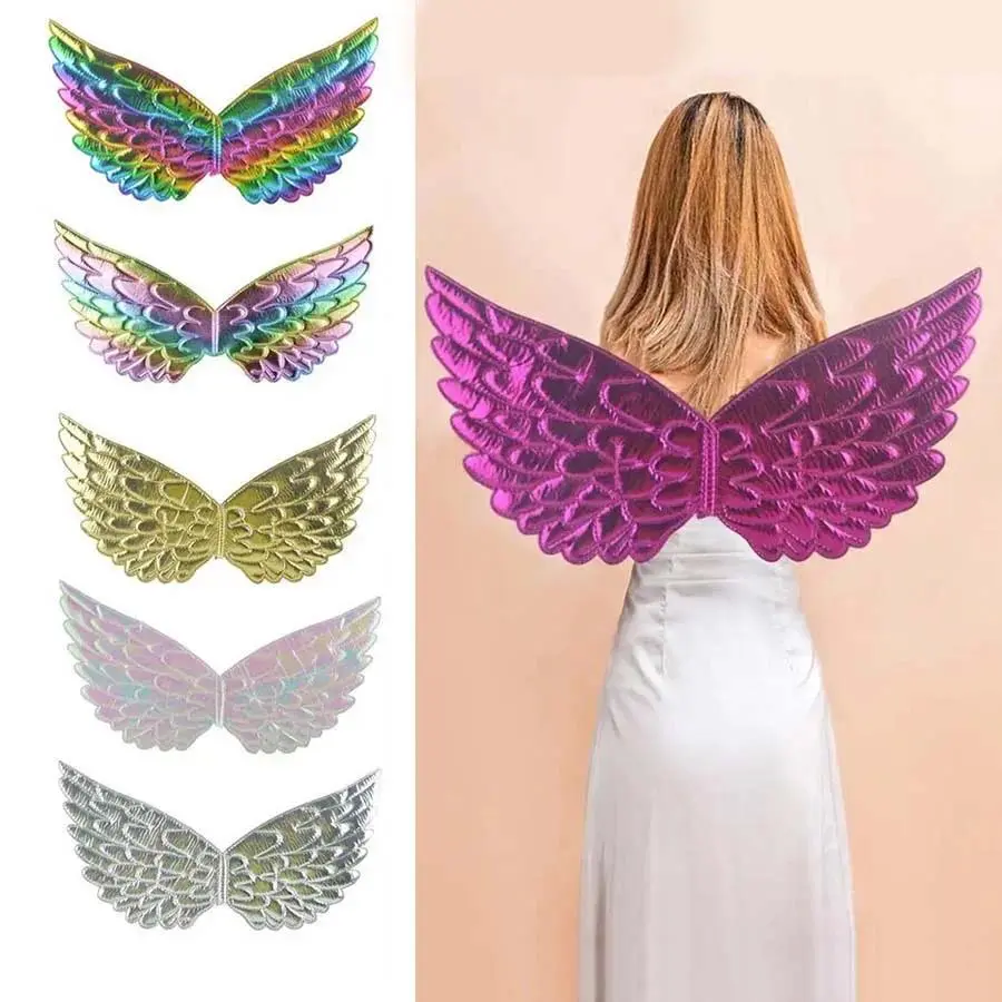 Fairy Angel Rainbow Wings Kids Gift Girls Boys Birthday Party Costume Festival Performance Decoration Cosplay Props Supplies
