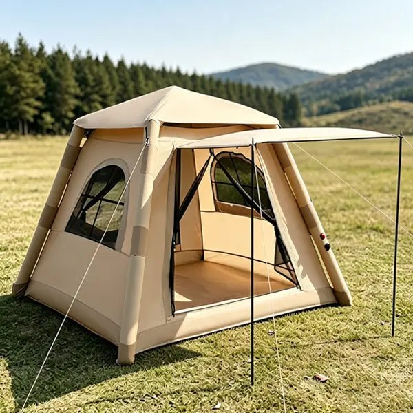 Inflatable Camping Tent for 4 Person – Waterproof Air Tent, Easy Setup Family Tent for Outdoor Camping, Hiking & Travel