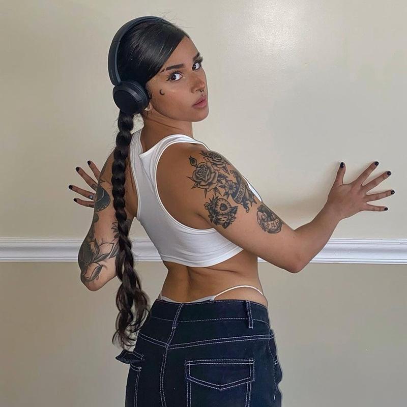 Women's Sexy Letter Print Crop Top - Sleeveless U-Neck Racerback Tank Top, Y2K Streetwear Graphic Crop Tank for Summer summer thermal shorts Backless Halter Crop Top Set Monaco Yacht Club Flag Print Hoodie vintage athletic wear cbu singlets for wrestling