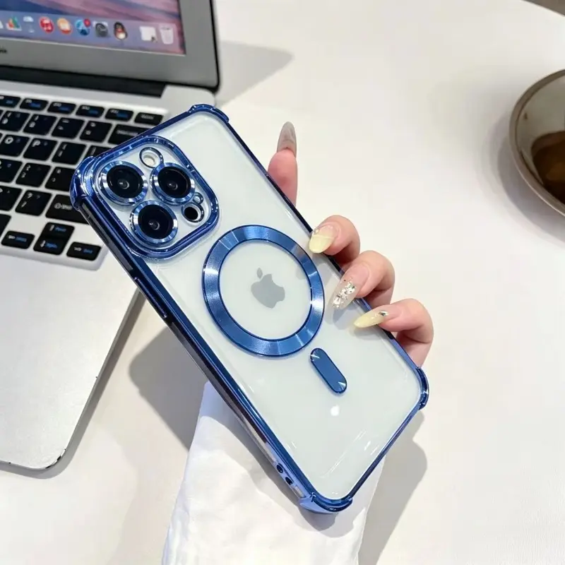 Luxury For Magsafe Metal Magnetic Phone Case For OPPO A60 A58 A57 A56S A55 A54 A54S A53 A53S A56 Lens Protection Shockproof Planting Cover