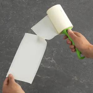Refillable Pet Lint Roller with Easy Peel Sheets, 50% Extra Strong Sticky Pickup, 100 Sheets Per Roll, Pet Hair & Lint Remover for Clothes, Furniture & Car Interior