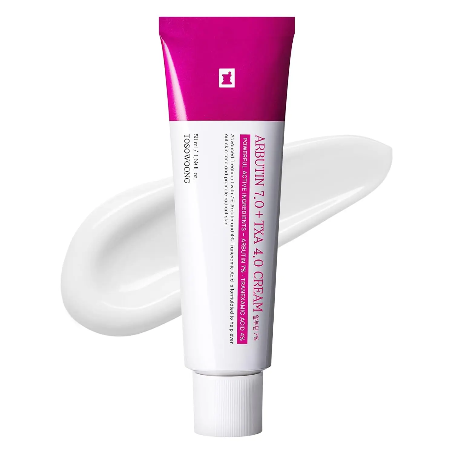Arbutin 7% + Tranexamic Acid 4% Cream, Korean Dark Spot Corrector for Discoloration & Pigmentation, Radiant Finish Face Moisturizer for Sensitive Skin, 1.69 fl oz (50ml), Moisturizers, Uv