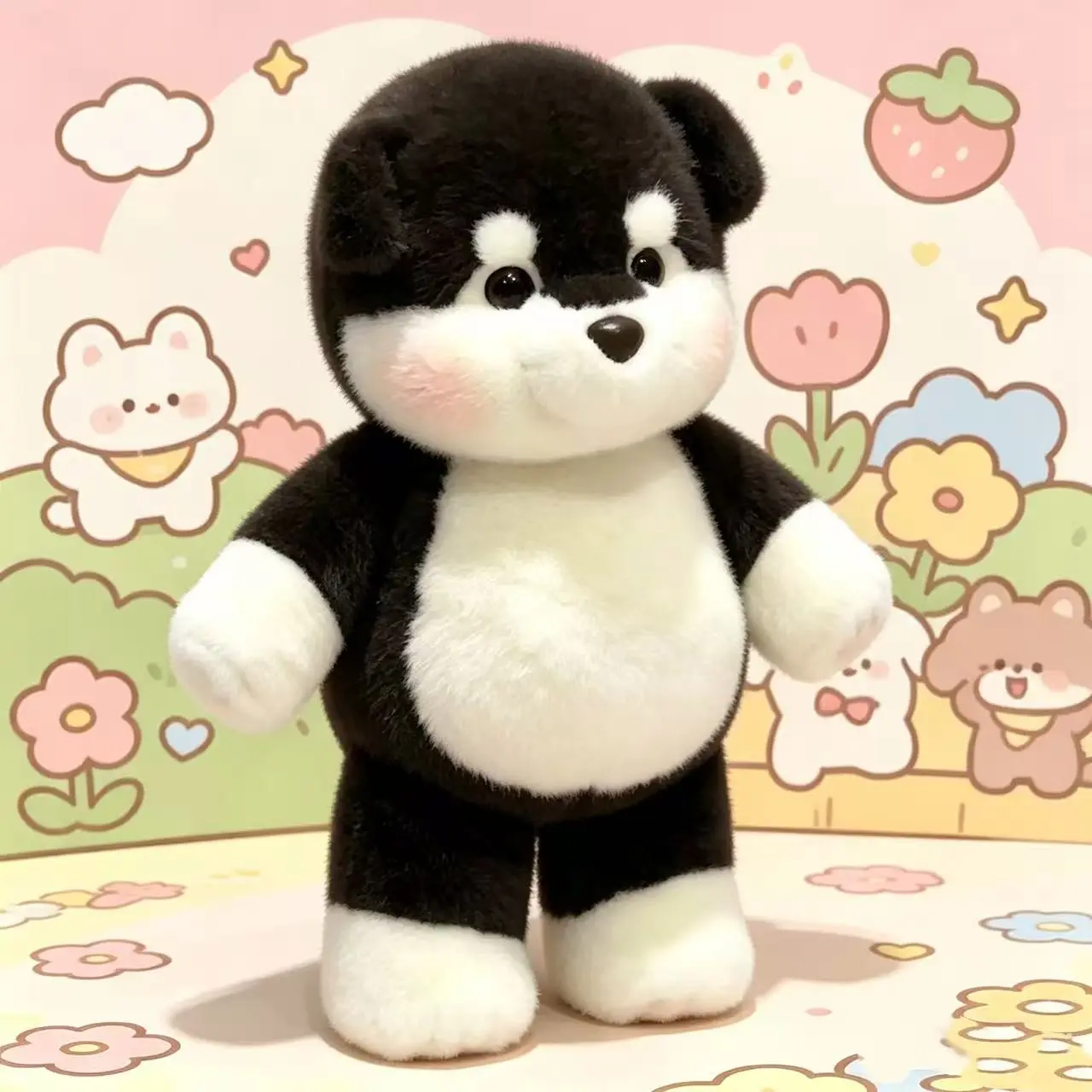 Interactive Husky Plush Toy, Jointed Soft Puppy Doll, and Cute Design, Companion Stuffed Animal, Perfect Stuffed Animal Gifts for Birthdays