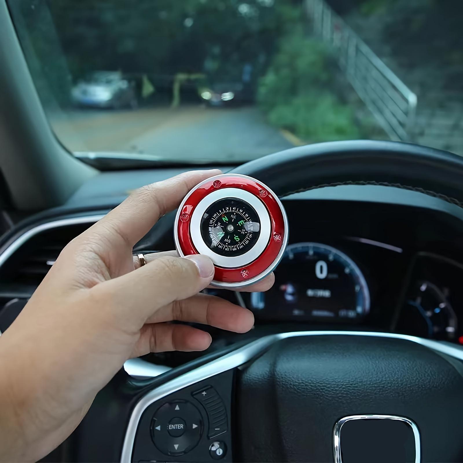 360 °   Rotatable Car Steering Wheel Spinner Knob with Compass, Vehicle Steering Auxiliary Handle for Effortless Driving