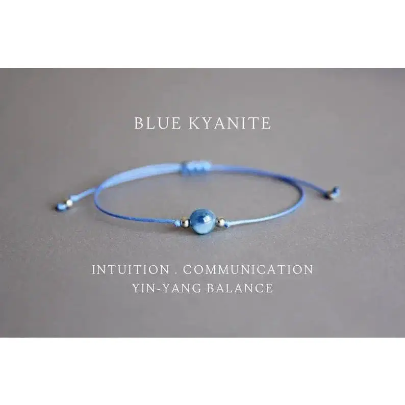 Blue Kyanite Healing Women's bracelet Kyanite Bracelet Grounded Ghost Energy Bracelet