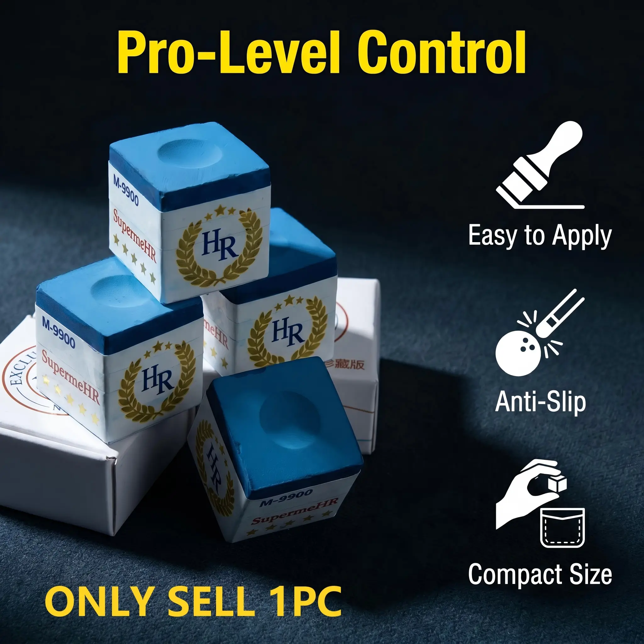 Professional Billiard Chalk Powder, Neutral Texture Hr Max, High-Performance Billiards Chalk, Ideal for Competitive Play & Practice