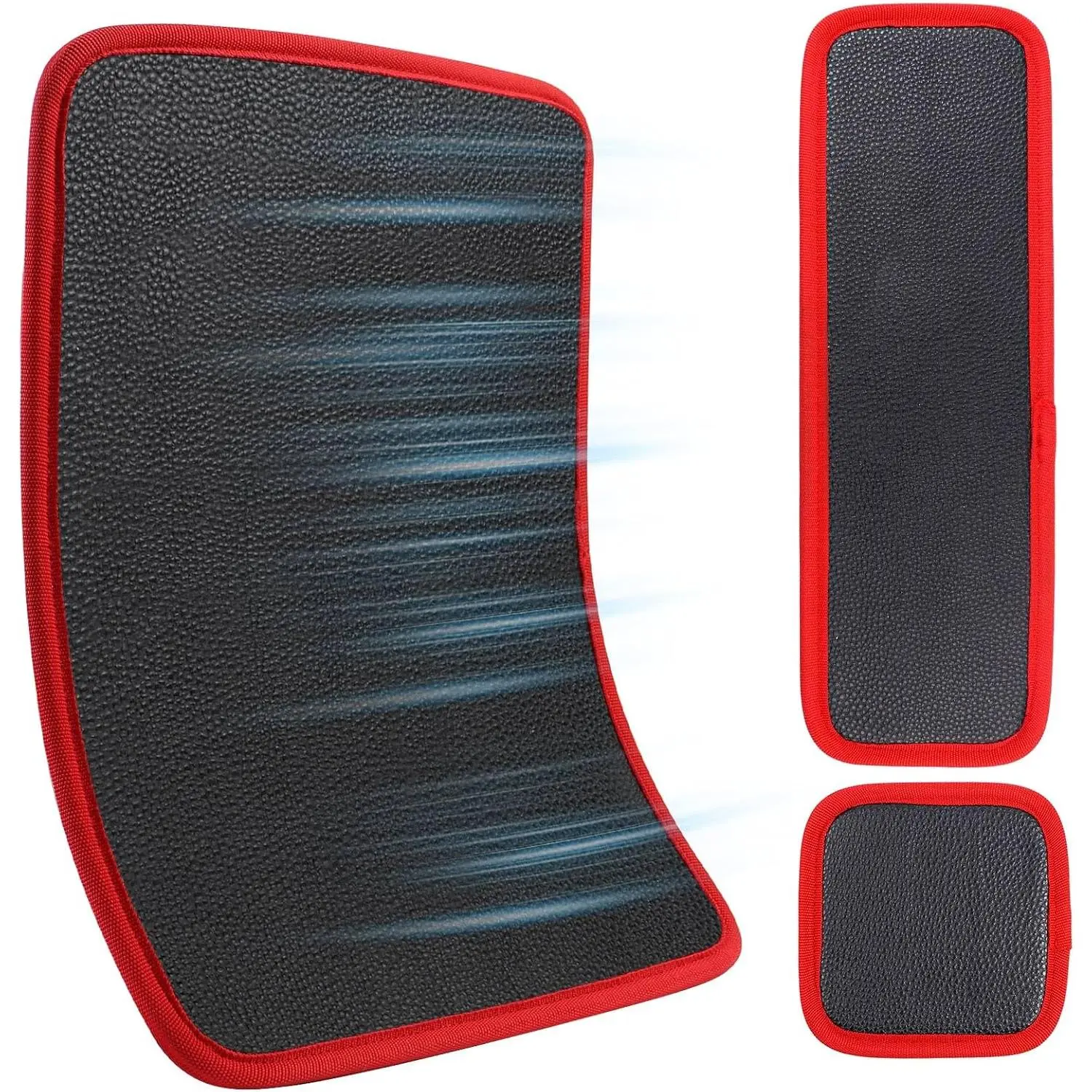 3-Count Red PVC Synthetic Mechanic Tool Mat Set - Flexible Heavy-Duty Garage Tool Storage Holder & Organizer for Wrenches, Screws, Nuts, Garage Toolbox Accessories (Mechanics Gift)
