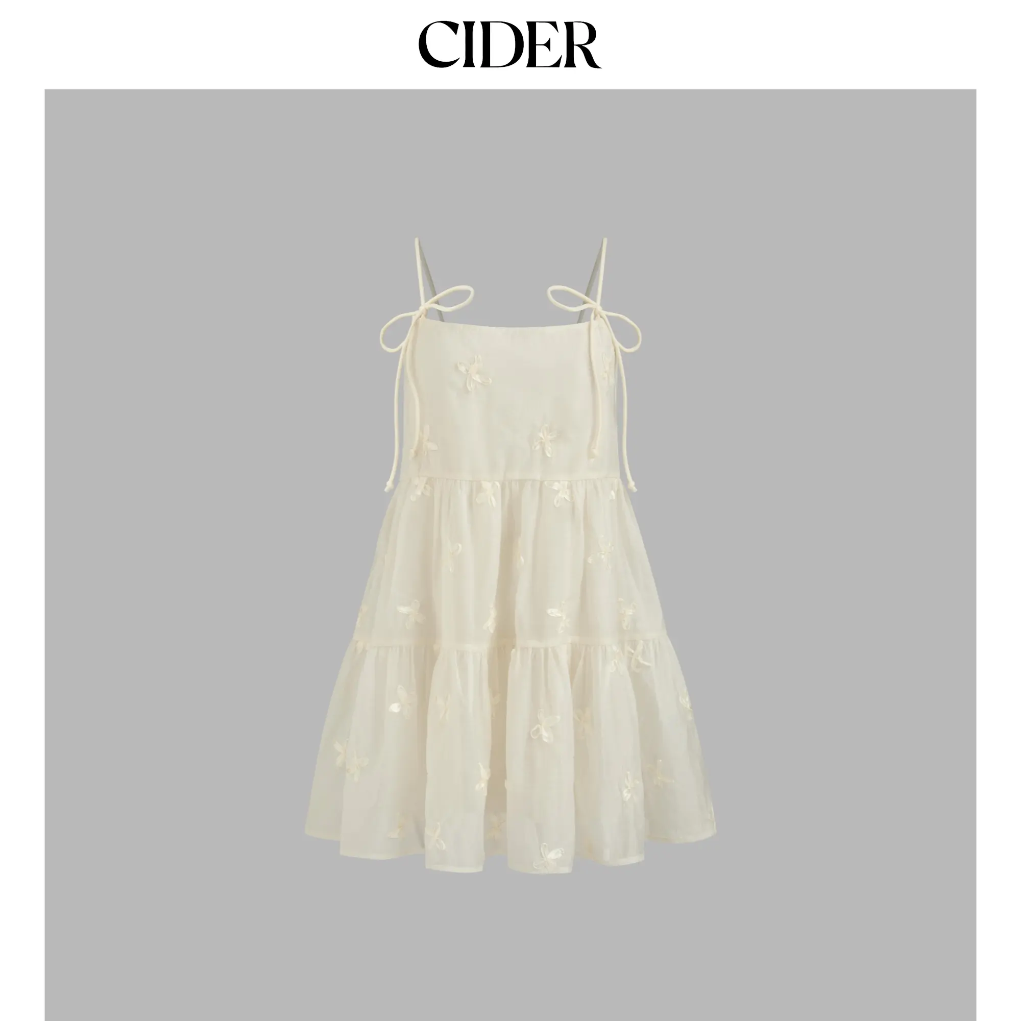 Cider [2 colors, size 0-26] Square Neck Solid Bowknot Babydoll Mini Dress SohoChic